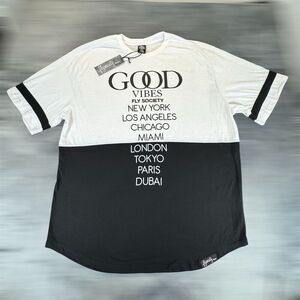 FLY SOCIETY Sz 4XL Good Vibes CITY LA NY Chicago Miami London Tokyo Paris Dubai